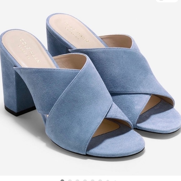 Cole Haan Shoes - Cole Haan Women's Baby Blue Gabby Mules 8.5